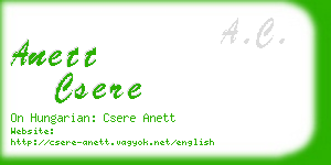 anett csere business card